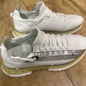 Givenchy White Sneakers with Gold Accents